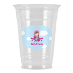 Airplane & Girl Pilot Party Cups - 16oz (Personalized)
