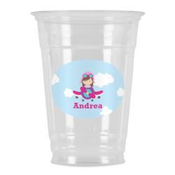 Airplane & Girl Pilot Party Cups - 16oz (Personalized)