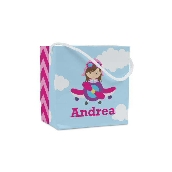 Custom Airplane & Girl Pilot Party Favor Gift Bags (Personalized)