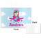 Airplane & Girl Pilot Disposable Paper Placemat - Front & Back