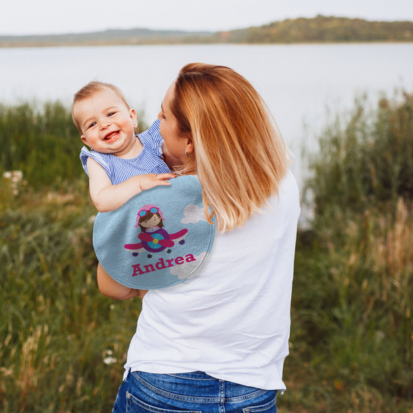 Airplane & Girl Pilot Peanut Shaped Burp - Lifestyle