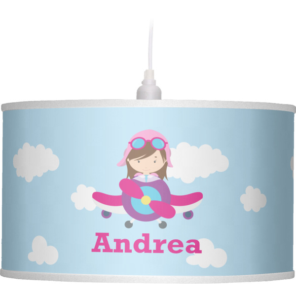 Airplane & Girl Pilot Pendant Lamp Shade