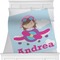 Airplane & Girl Pilot Minky Blanket - Toddler / Throw - 60"x50" - Single Sided (Personalized)