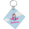 Airplane & Girl Pilot Diamond Plastic Keychain w/ Name or Text