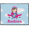 Airplane & Girl Pilot Personalized Door Mat - 24x18 (APPROVAL)