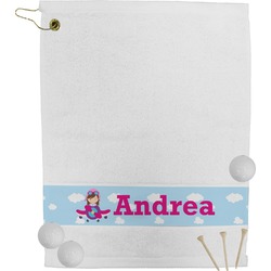 Airplane & Girl Pilot Golf Bag Towel (Personalized)