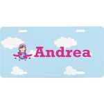 Airplane & Girl Pilot Front License Plate (Personalized)