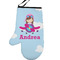 Airplane & Girl Pilot Personalized Oven Mitt - Left