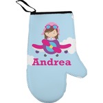 Airplane & Girl Pilot Oven Mitt (Personalized)