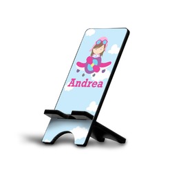 Airplane & Girl Pilot Cell Phone Stand (Personalized)