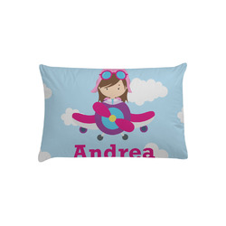 Airplane & Girl Pilot Pillow Case - Toddler (Personalized)