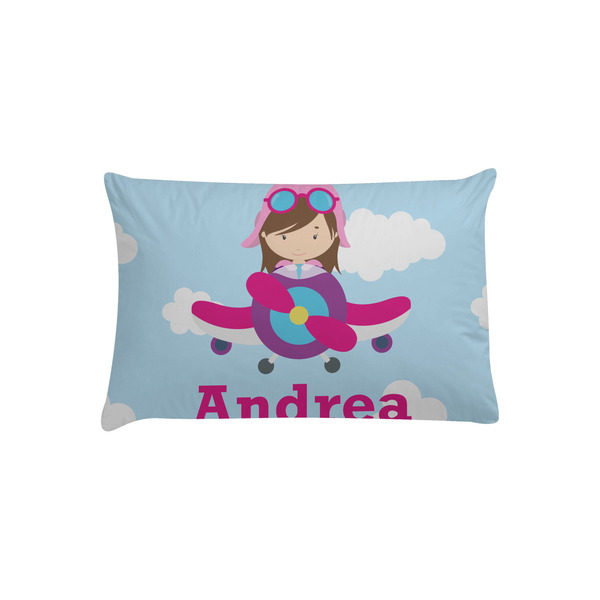 Custom Airplane & Girl Pilot Pillow Case - Toddler (Personalized)
