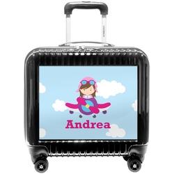 Airplane & Girl Pilot Pilot / Flight Suitcase (Personalized)