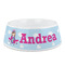Airplane & Girl Pilot Plastic Dog Bowl - Medium (Personalized)