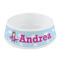 Airplane & Girl Pilot Plastic Dog Bowl - Small (Personalized)