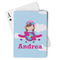 Airplane & Girl Pilot Playing Cards - Front View