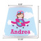 Airplane & Girl Pilot Poly Film Empire Lampshade - Dimensions