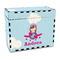 Airplane & Girl Pilot Wood Recipe Box - Full Color Print (Personalized)