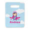 Airplane & Girl Pilot Rectangle Trivet with Handle - FRONT