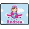 Airplane & Girl Pilot Rectangular Trailer Hitch Cover (Personalized)