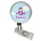 Airplane & Girl Pilot Retractable Badge Reel (Personalized)