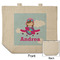 Airplane & Girl Pilot Reusable Cotton Grocery Bag - Front & Back View