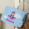 Airplane & Girl Pilot Large Rope Tote - Life Style