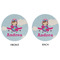 Airplane & Girl Pilot Round Linen Placemats - APPROVAL (double sided)
