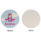 Airplane & Girl Pilot Round Linen Placemats - APPROVAL (single sided)