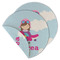 Airplane & Girl Pilot Round Linen Placemats - MAIN (Double-Sided)
