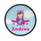 Airplane & Girl Pilot Round Patch