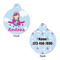 Airplane & Girl Pilot Round Pet ID Tag - Large - Approval