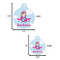 Airplane & Girl Pilot Round Pet ID Tag - Large - Comparison Scale