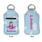 Airplane & Girl Pilot Sanitizer Holder Keychain - Small APPROVAL (Flat)