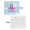 Airplane & Girl Pilot Security Blanket - Front & White Back View