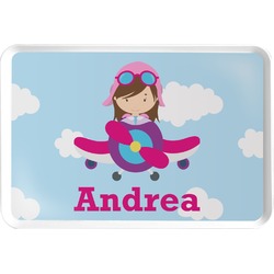 Airplane & Girl Pilot Serving Tray (Personalized)