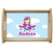 Airplane & Girl Pilot Serving Tray Wood Small - Main