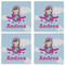 Airplane & Girl Pilot Set of 4 Sandstone Coasters - See All 4 View