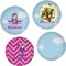 Airplane & Girl Pilot Set of Lunch / Dinner Plates