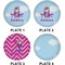 Airplane & Girl Pilot Set of Lunch / Dinner Plates (Approval)