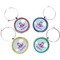 Airplane & Girl Pilot Wine Charms (Set of 4) (Personalized)