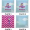 Airplane & Girl Pilot Set of Square Dinner Plates (Approval)