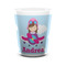 Airplane & Girl Pilot Ceramic Shot Glass - 1.5 oz - White - Set of 4 (Personalized)