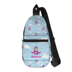 Airplane & Girl Pilot Sling Bag (Personalized)