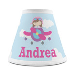 Airplane & Girl Pilot Chandelier Lamp Shade (Personalized)