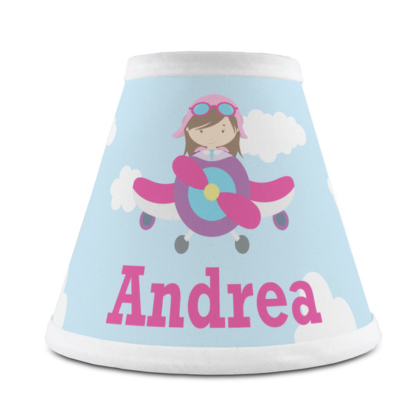 Custom Airplane & Girl Pilot Chandelier Lamp Shade (Personalized)