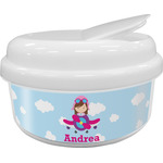 Airplane & Girl Pilot Snack Container (Personalized)
