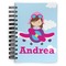 Airplane & Girl Pilot Spiral Notebook - 5x7 w/ Name or Text