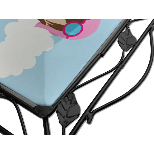 Airplane & Girl Pilot Square Trivet - Detail