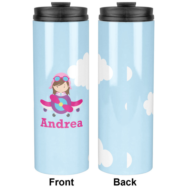 Airplane & Girl Pilot Stainless Steel Tumbler - Apvl